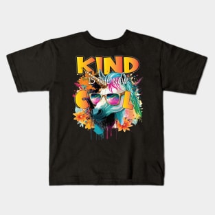 Cute Kind Is The New Cool Friendship Be Kind Unicorn Fantasy Kids T-Shirt